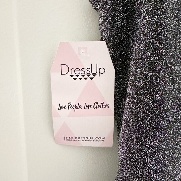 SOLD Dress Up She Sky Romper Black Silver Glitter New Year's Christmas Holiday - Picture 5 of 5